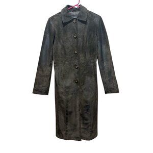 Express Jackets Coats Express Real Suede Trench Coat Womens
